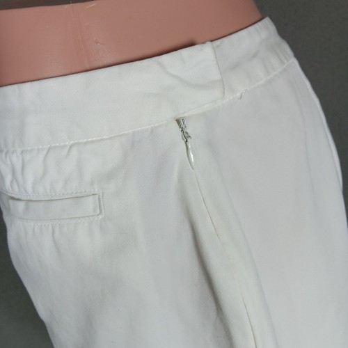 Ann Taylor White Dress Shorts Size 12 100% Cotton 2 Front Pockets - Picture 2 of 7