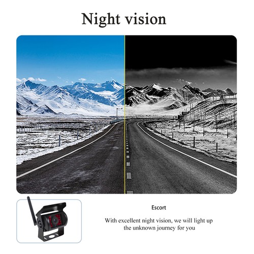 Wireless 5" Split Monitor Rear View Backup Camera for Caravan RVs Truck 12V-24V - Picture 4 of 20