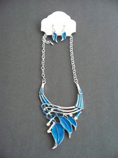  1  Fashion Jewelry Women Pendant Choker Chunky Chain Necklace  Earring Set