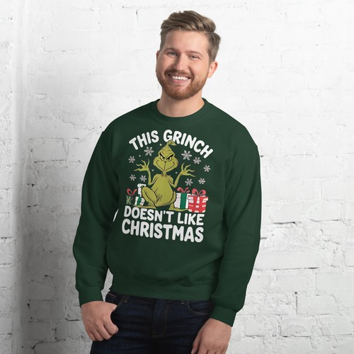 Grumpy Grinch Christmas Unisex Sweatshirt - Bild 5 von 12