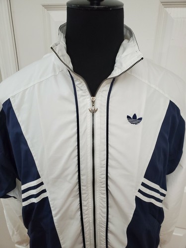 Adidas Blue \u0026 White Track Jacket Mens 