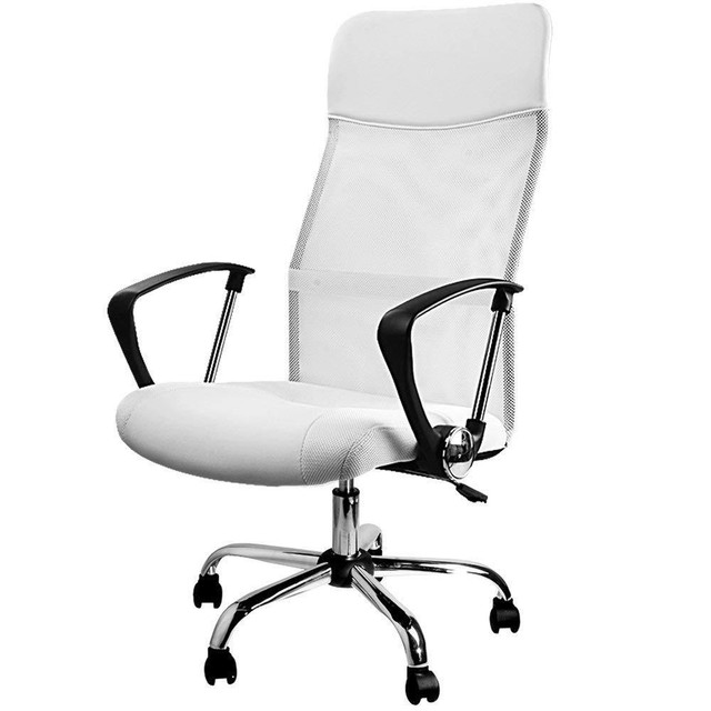 Deuba Office Chair White Mesh High Back Desk Executive 360 Deuba Office Chair White Mesh High Back Desk Executive 360 Swivel Seat