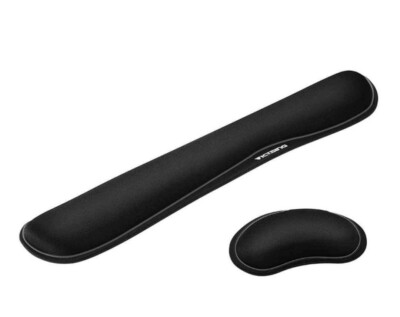 VicTsing Keyboard Wrist Rest Pad and Mouse Wrist Rest, Memory Foam Set, Black