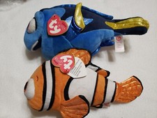 Ty Disney Sparkle Plush - Nemo & Dory, Beanie Babies Collection - Finding Dory