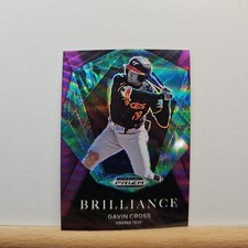 2022 Prizm Draft Picks Baseball Gavin Cross Brilliance PURPLE WAVE Prizm #BR-GC