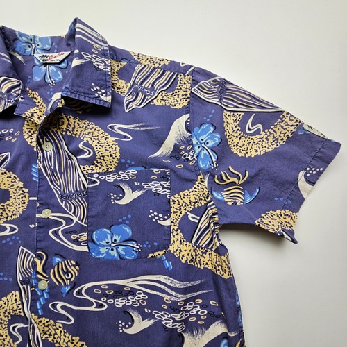 VTG Structure Since 1989 Mens Shirt Medium Blue Surfboard Dude Waves Leis Tropic - Picture 9 of 22