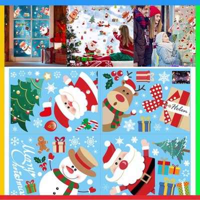 2Pcs Window Decorations Decorative Indoor Window Stickers for School Classroom