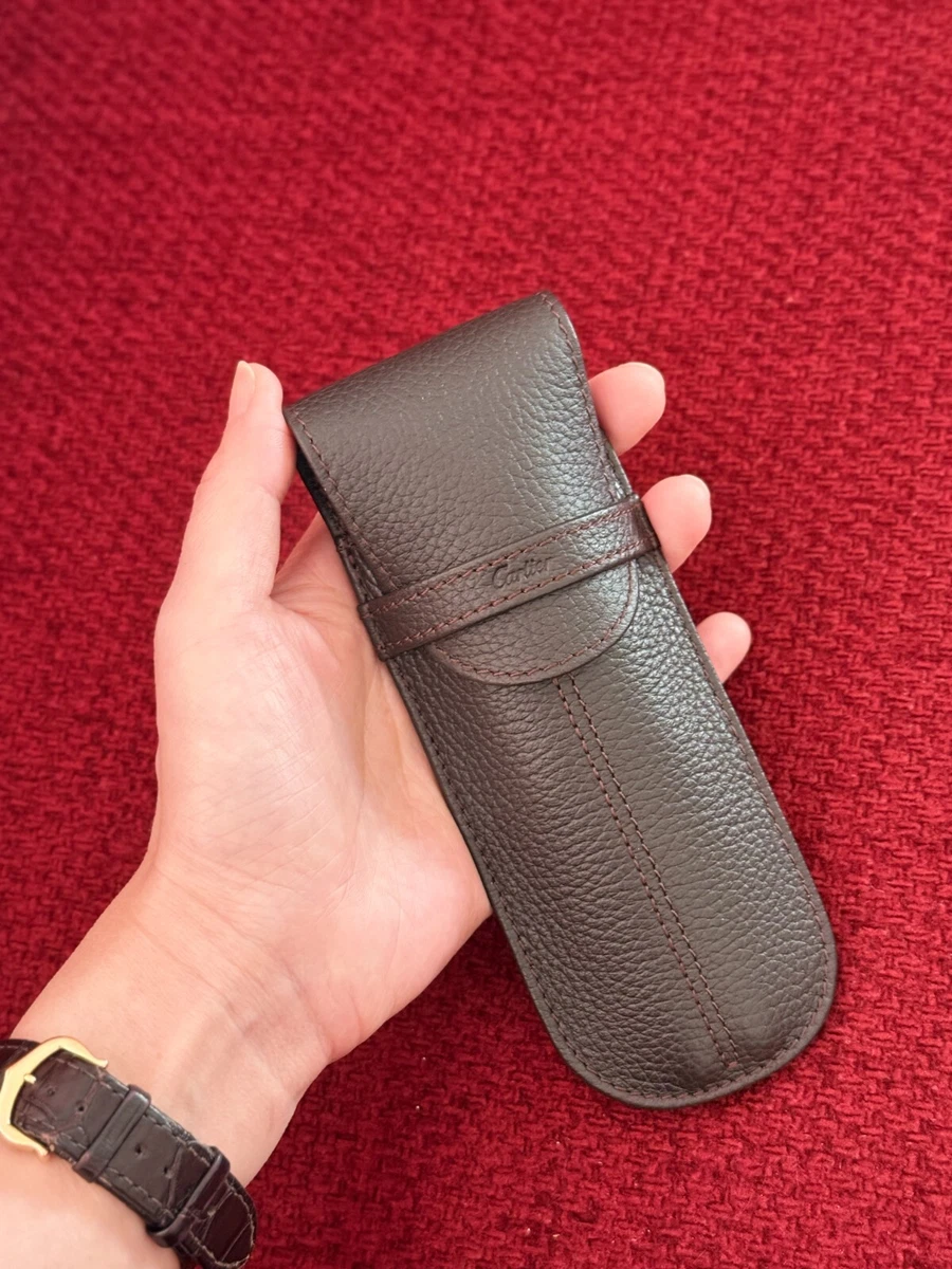 Cartier Dual Pen Leather Pouch | Exclusive VIP Gift, Pen excl
