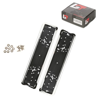 2x Kennzeichen Nummernschildhalterung Chrom hochglanz 520x110mm für VAUXHALL