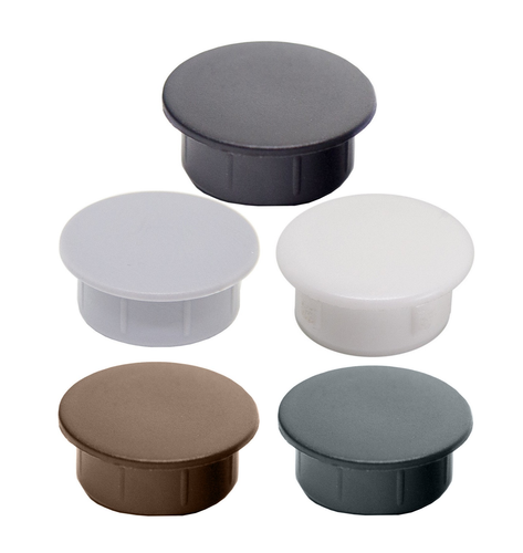 10x Abdeckstopfen für Bohrung 12 mm Anthrazit Kunststoff Abdeckkappen - Bild 2 von 8