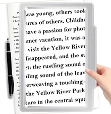 5X Magnifying Glass for Reading, Large Magnifier Provide Full Page Viewing Area 
