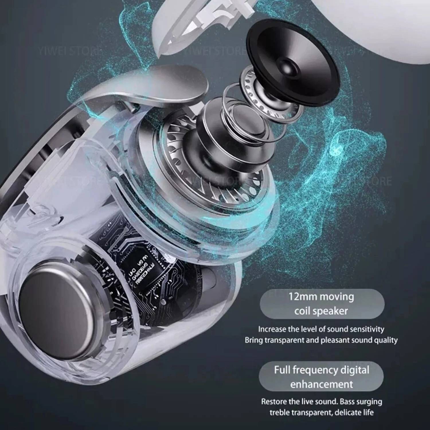 Open Ear Wireless Clip on Earbuds Bluetooth Stereo Earphones Headphones Earclips