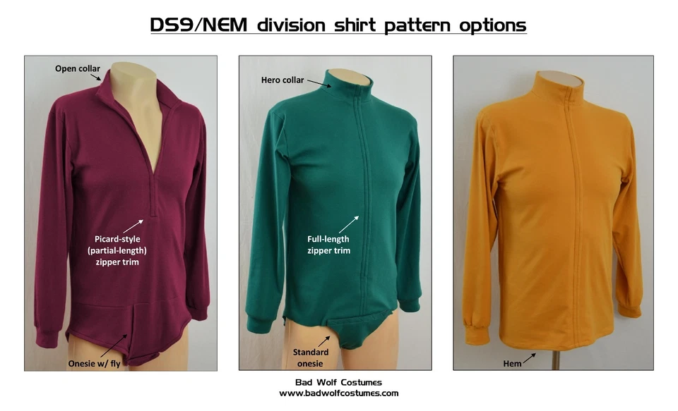 Star Trek Sewing Pattern Bundle - Starfleet uniform - DS9, VOY, NEM (men's) - Image 2 of 4