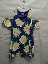 Show Me Your Mumu Dress Womnes Extra Small Blue Birdie Ruffle Sunflower Ladies