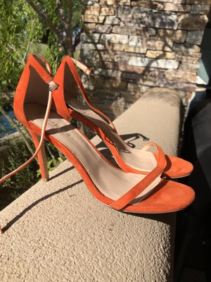 burnt orange block heels