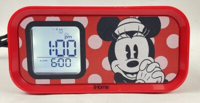 -Disney iHome Minnie Mouse Dual Alarm Clock Speaker System  DM-H22.3