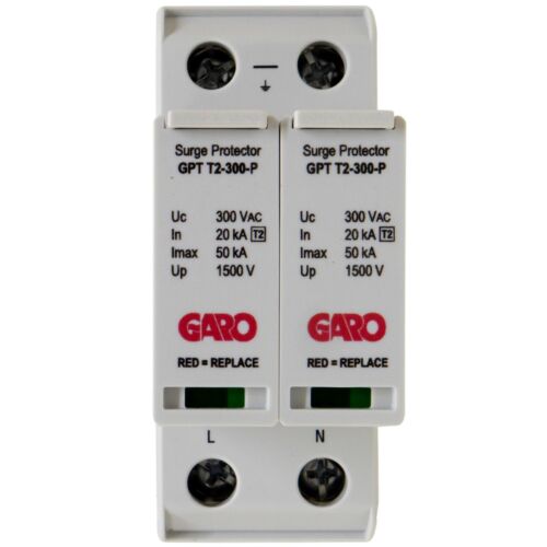 Surge Protection Device Kit SPD 2 Pole Type 2 50kA DIN Rail Mount Garo GPTT2 - Picture 3 of 20