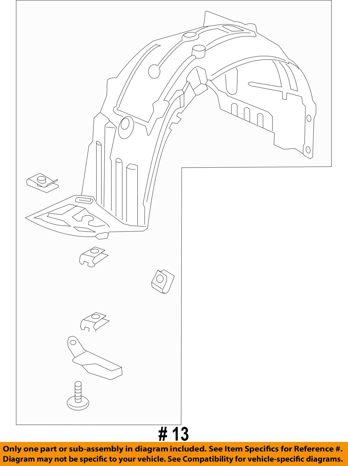 HONDA OEM 2017 CivicFender Liner Right 74101TGGA10 eBay