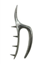 Nevco Aluminum Roast Ham Carving Holder Gripper Spiked Handle Japan 7.5"