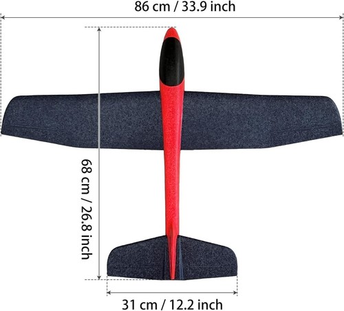 2-Pcs Super Large Foam Glider Airplane Toy - Outdoor STEM Fun for All Ages - Picture 5 of 10