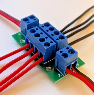 Power Distribution Board for DC, DCC and AC Wiring 2 channel 6 way connector - Image 1 of 4