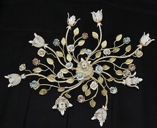 Plafoniera antica grande 9 luci ferro battuto forgiato fatta su misura art.614