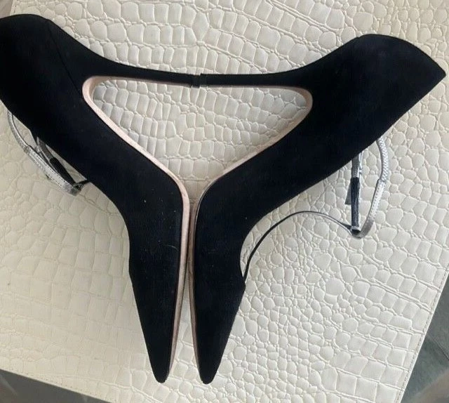 Escarpins en daim noir Christian Dior taille 39,5