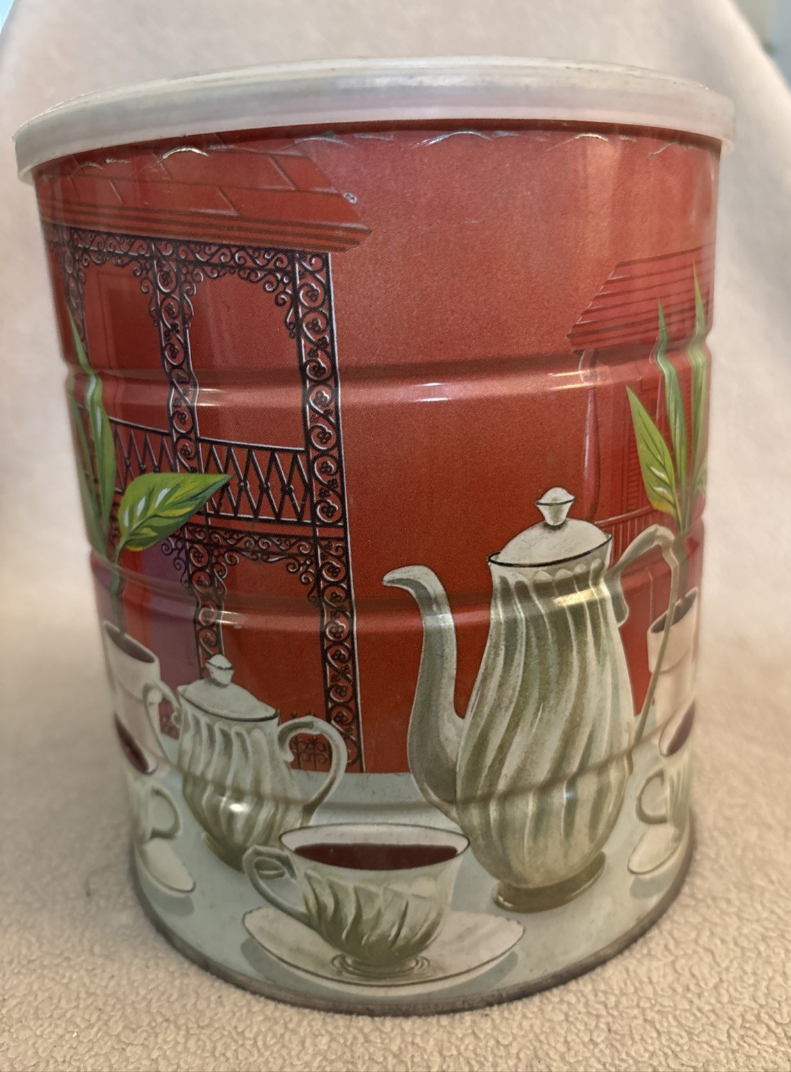 Vintage Ideal Coffee 3 LB Empty Tin Can Designer Gift Canist