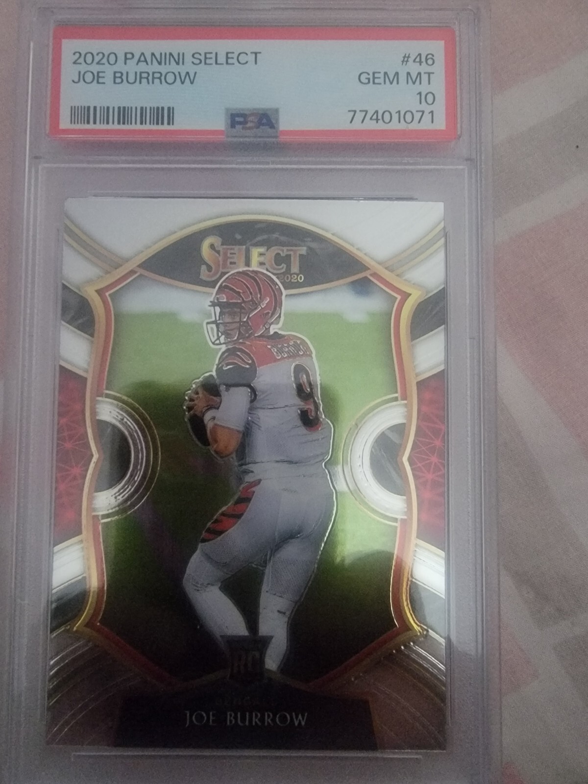 2020 Panini Select Football Joe Burrow Premier Level Base RC PSA 10