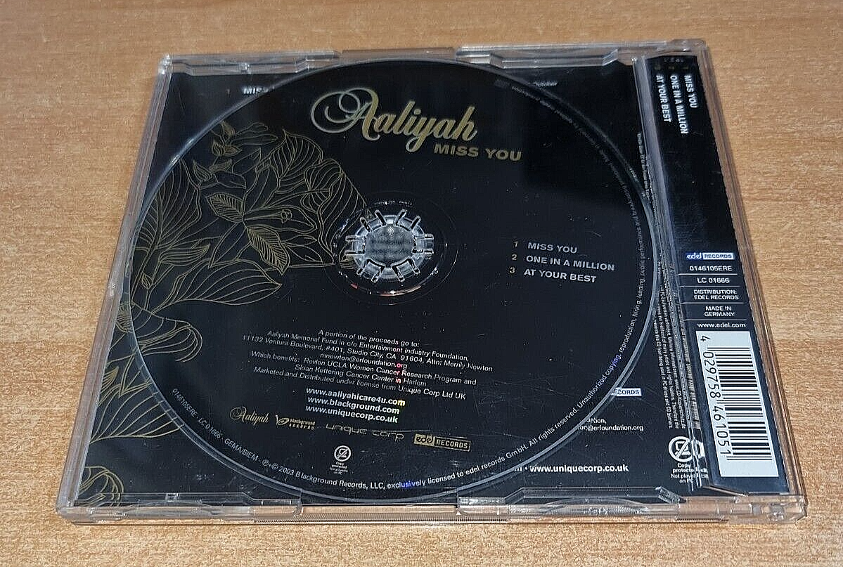 AALIYAH Miss you + One in a million +1 ULTRA RARE GERMANY CD