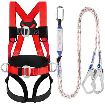 Safety Harness Fall Protection Kit Full Body Roofing harnesses with Shock Ab