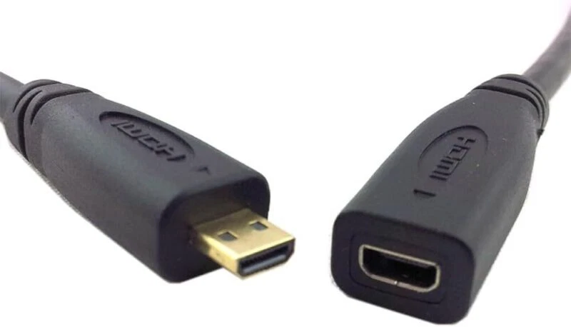 Micro HDMI 1.4 to Micro HDMI Extension Cable | Male to Female | 0.3m - Image 2 of 4
