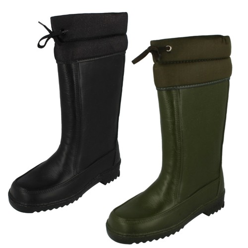 BLACK WELLINGTONS MID CALF WELLIES 