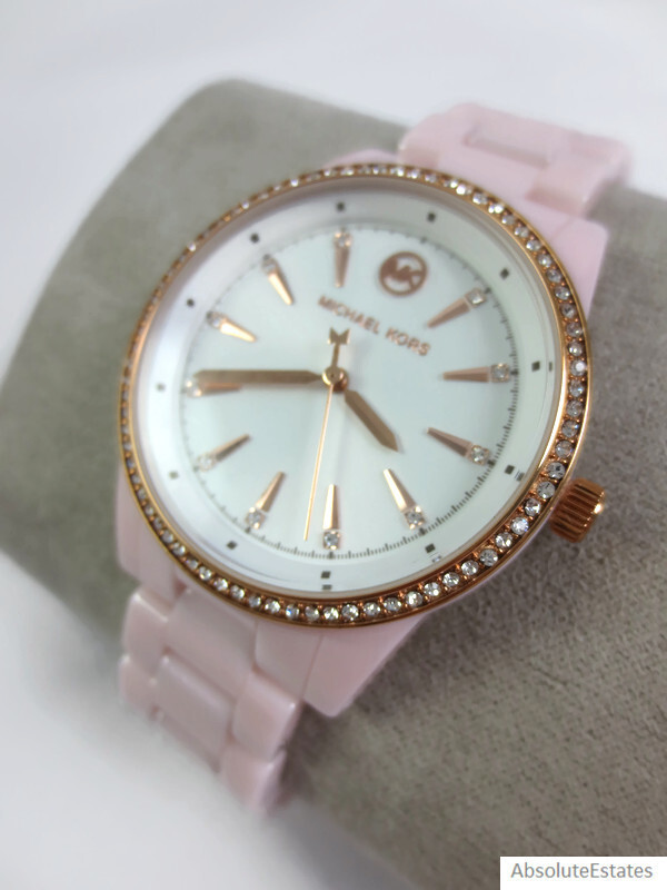 No scratches!Rose Gold/Ceramic Watch..Michael Kors Amazon.com: Michael Kors Watch for Women, Darci Three-Hand  main image 3