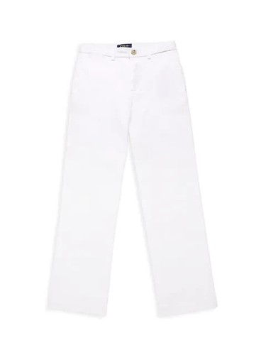 Polo Ralph Lauren Big Boy's Flat Front Cotton Chino Pants White Size 16