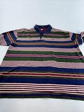 Vintage Tommy Hilfiger Short Sleeved Polo Shirt Mens XxL Horizontal Striped