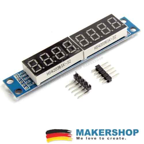 LED 7 Segment Display MAX7219 SPI 5V Anzeige Modul Arduino Raspberry - Afbeelding 1 van 3