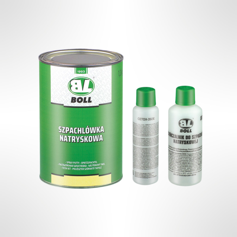 Mastic polyester pulvérisable de rechargement BOLL liquide pot de 1,2 kg