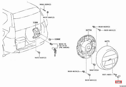 Genuine Toyota Prado 150 Series KDJ GRJ GDJ Spare Wheel Camera Cover Super White - Picture 4 of 6