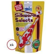 Hikari Silkworm Selects, Medium Pellet 17.6 oz 4-PACK 