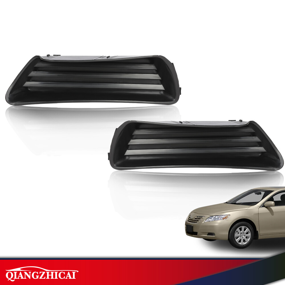 Front Bumper Fog Light Cover Insert Panel Pair Fit for 2007-2009 Toyota Camry