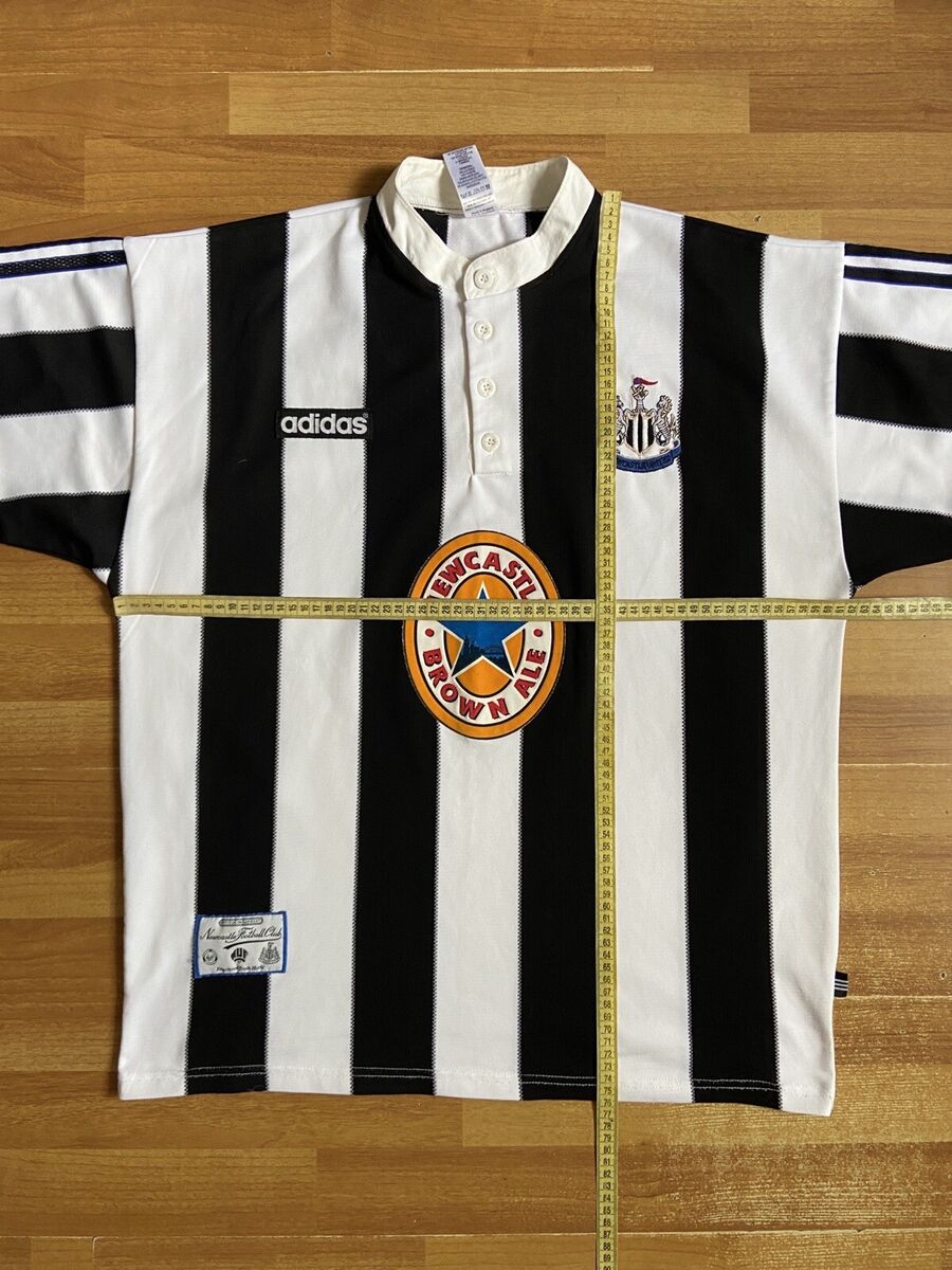 NEWCASTLE UNITED 1995 1996 HOME FOOTBALL SHIRT SOCCER JERSEY NEWCASTLE UNITED 1995 1996 HOME FOOTBALL SHIRT SOCCER JERSEY