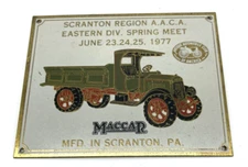 Scranton Region AACA Eastern Division Spring Meet June 1977 Car Dash Plaque