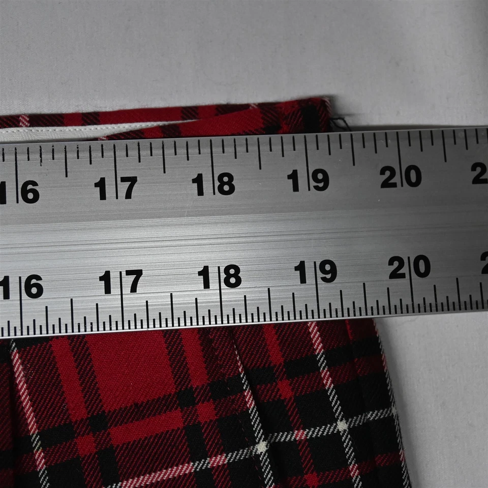 Pantalones de vestir para hombre Paul Fredrick 38x34 rojo tartán a cuadros 100 % lana plisados Foto 2 de 4