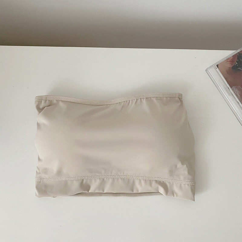 Mujer sin Tirantes Top Tubo Sujetador Aros con Relleno Cultivo Belleza Espalda "