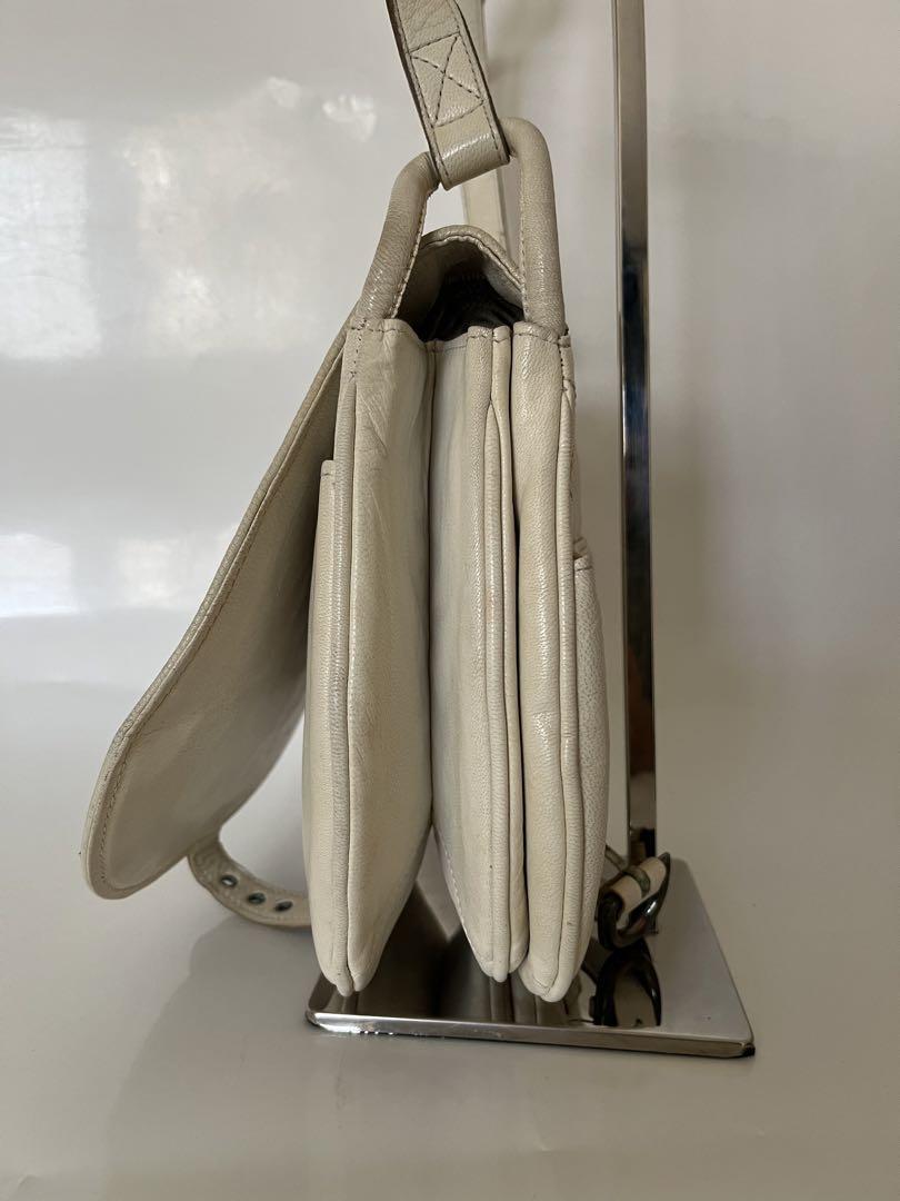 Borsa a tracolla Saint Laurent in pelle originale bianca media donna Italia