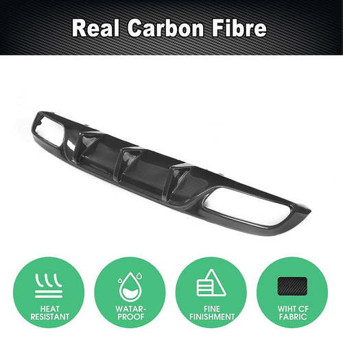 For Mercedes C205 C63 Coupe 2015-2019 REAL Carbon Rear Bumper Diffuser Lippe - Bild 5 von 11