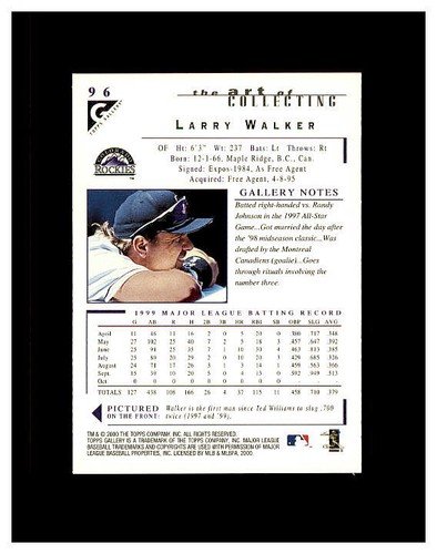 LARRY WALKER YOU PICK SEE SCANS OF EVERY CARD RC, INSERTS HIGH GRADE CARDS - Picture 241 of 463