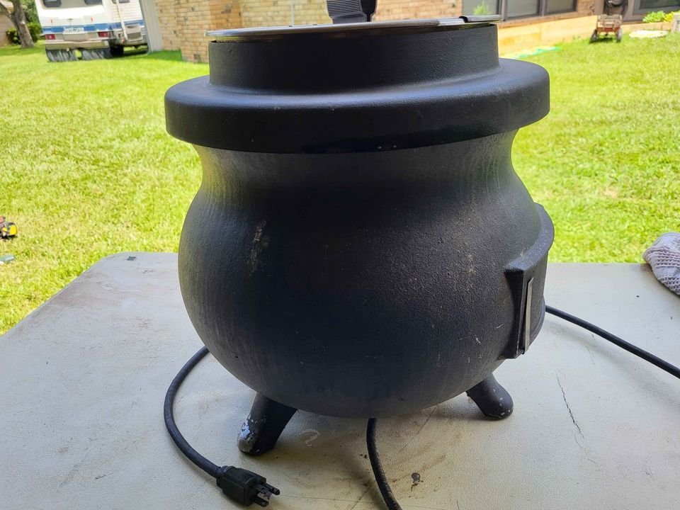 TOMLINSON Industries Frontier Kettle 12 qt Cast Iron Food Warmer Countertop Pot eBay