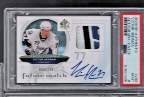 Victor Hedman [Autograph Patch] #202 2009 SP Authentic card